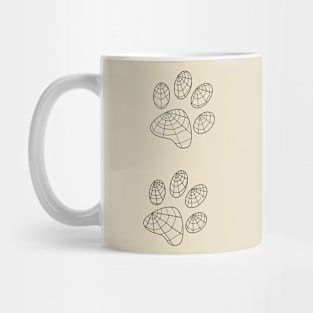 Spider Web Paw Prints Mug